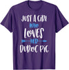 Angry Ant Graphics - Duroc Pig Just a Girl Who Loves Her Duroc Pig T-Shirt - Purple