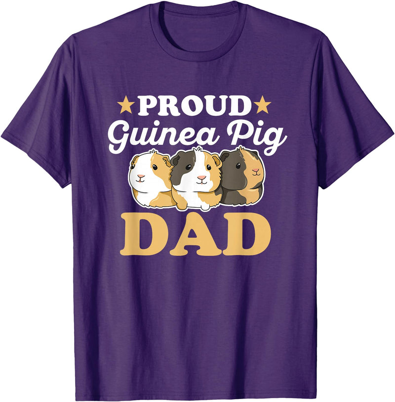 Cool Fluff Quote Proud Guinea Pig Dad Quote for your Guinea Pig Dad T-Shirt - Purple