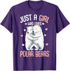 Funny Polar Bear Lover Apparel & Gift Ideas Just A Girl Who Loves Polar Bears Kids Girls T-Shirt - Purple