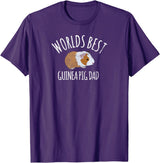 Guinea pig Lover Apparel - jy Guinea Pig Apparel men boys Worlds Best Guinea Pig Dad T-Shirt - Purple