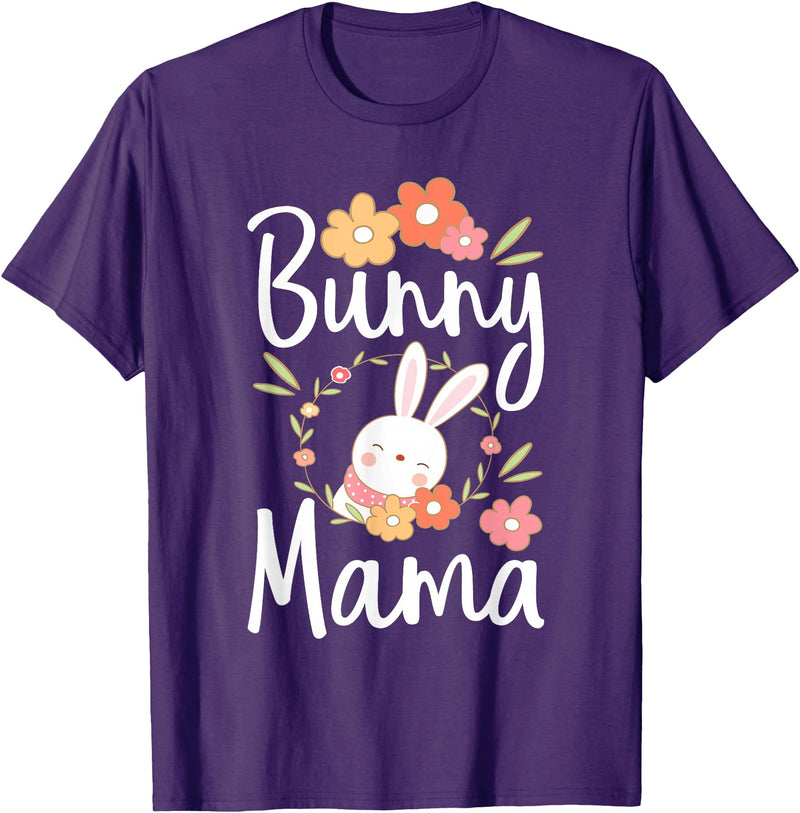 Bunny Mama - Rabbit Lover Zookeeper Farmer Veterinarian T-Shirt in Purple