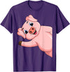 Funny Pig Lover & Owner Gift Ideas Pig Swine Kids Boys Girls Women T-Shirt - Purple