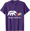 Cute Pansexual and Bisexual Mama Gift Tee Cute Pansexual Mama Bear T-Shirt - Purple