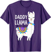 Birthday Llama Shirts Gift Daddy Llama Funny Father's Day Shirt Men, Dad, Dad Birthday T-Shirt - Purple
