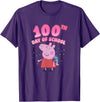 Peppa Pig 100th Day Of School Celebration Confetti T-Shirt - Purple