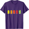 ArtAttack Unisex Classic Fit Gummy Bear Cartoon T-Shirt, Black, Small - Purple