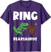 Funny Ring Bearer Wedding Ring Funny Ring Bearer Security Bear Dino Wedding Party Ring T-Shirt - Purple