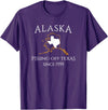 Alaska Bigger Than Texas Shirts Alaska Pissing Off Texas Since 1959 Size State T-Shirt T-Shirt - Purple