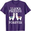 Llama Friendship Girls Llama Friends Girls Women Llama Friendship T-Shirt - Purple