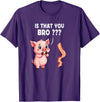 Is That You Bro ? Funny Novelty Tops ... Is That You Bro Butcher Funny Cute Pig Joke Bacon Pig Kawaii T-Shirt - Purple