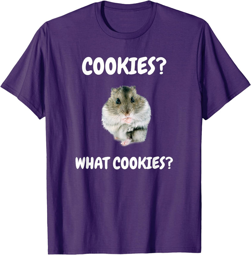 What Cookies Dwarf Hamster Funny Meme T-Shirt - Purple
