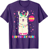 Llamazing Birthday Party Outfit Llama Lovers Mom Of The Birthday Girl Cute Mama Llama Alpaca Llamazing T-Shirt - Purple