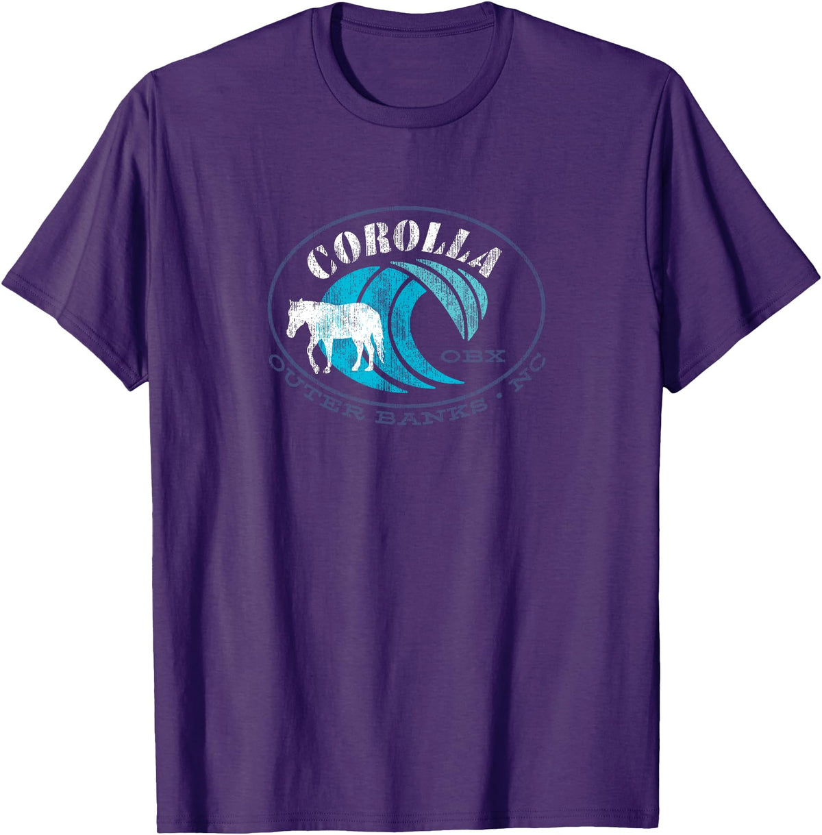 Corolla Wild Horse Shirt and Company Outerbanks NC Corolla Wild Horse T-Shirt - Purple