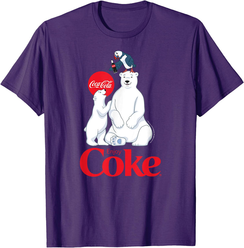 Coca-Cola Company Coca-Cola - Polar Bears and Coca-Cola T-Shirt - Purple