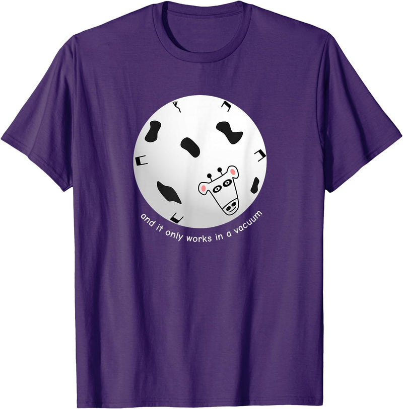 Math & Mirth Designs Spherical Cow Funny Physics T-Shirt T-Shirt - Purple