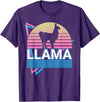 Llama Gifts Llama Alpaca Retro T-Shirt - Purple