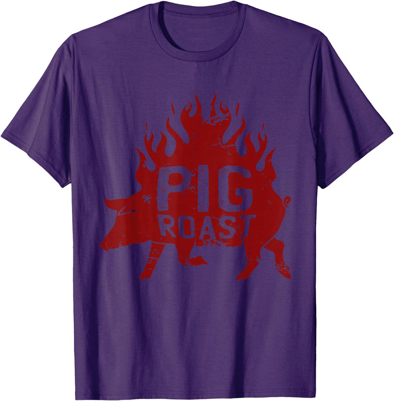 Flavorful Roasted Pork Pig Roast Meat grilling Roast Grilled Barbecue T-Shirt - Purple
