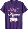 Funny Pig Lover Piggy Squad Gift For Women Pig Mama Funny Pig Mom Gift For Women Piggy Squad T-Shirt - Purple