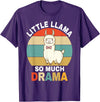 Caticorn Shirt Llama Shirt Kids Boys Toddler Little Llama So Much Drama T-Shirt - Purple