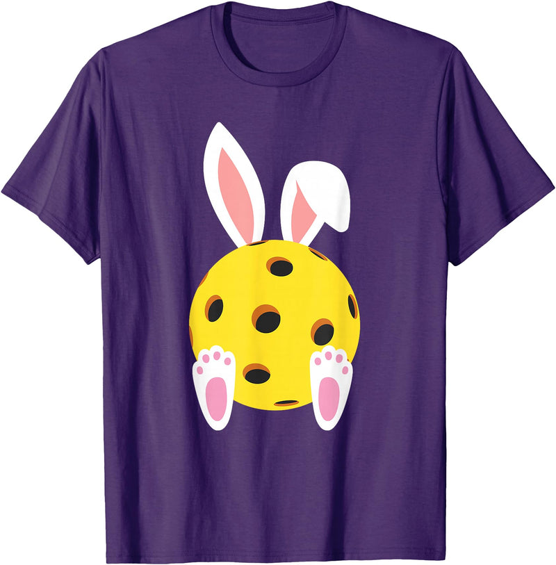 Cute Rabbit Lover Bunny Graphic T-Shirt (Black) in Purple