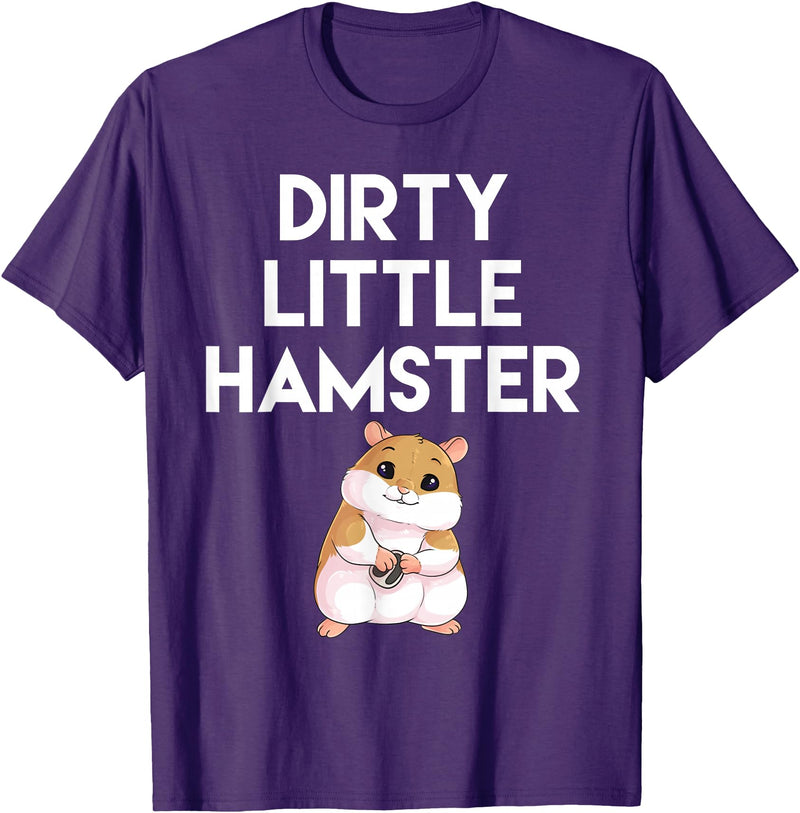 Dirty Little Hamster Cute Hamster Picture T-Shirt - Purple