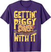 Hadley Designs Gettin' Piggy With It, Farm Animals, Hog Lover, I Love Pigs T-Shirt - Purple