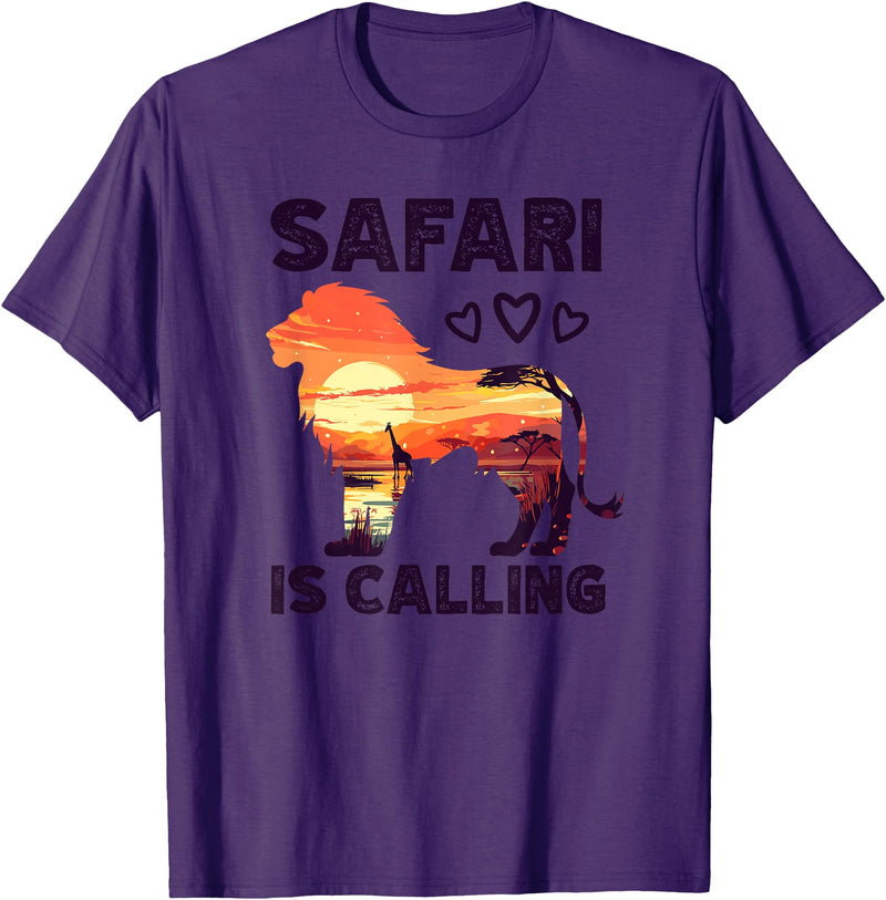 Special Lion Safari Gifts Lion Safari Is Calling T-Shirt - Purple