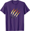 Gay Bear Pride T-Shirts LGBT Gay Bear Pride Shirt For Men - Bear Paw Scratch Cub T-Shirt - Purple