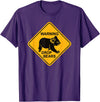 Australia Retro Koala Co. Koala Bear Warning Sign - Drop Bears Funny Koalas Australia T-Shirt - Purple