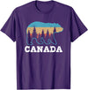 Canada Vintage Souvenirs & Gifts Canada Vintage Grizzly Bear Nature Souvenir Gift T-Shirt - Purple