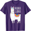 Mama Llama Lover Gifts by Memme Mama Llama Shirt for Women T-Shirt - Purple