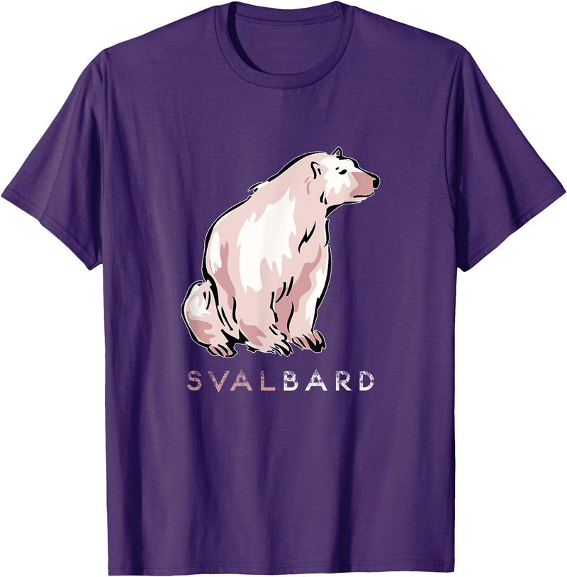 Camelot71 Svalbard The Polar Bear Arctic Circle Norway T-Shirt - Purple