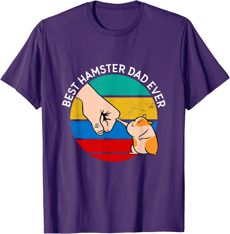 Best Hamster Dad Ever T-Shirt - Purple