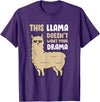 Funny Llama And Alpaca Gifts This Llama Doesn't Like Your Drama Funny Llama T-Shirt - Purple