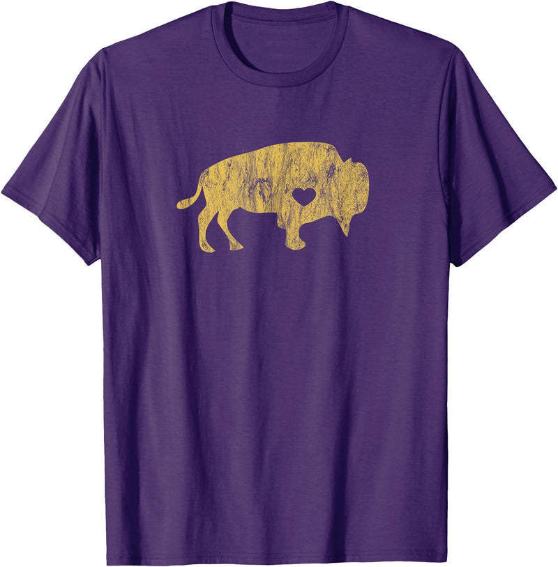 I Love Wild Buffaloes Gift Company I Love Buffaloes Golden Buffalo Bison Lover Gift Ideas T-Shirt - Purple