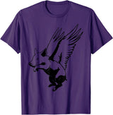 Flying Pig Funny Animals Flying Pig with Wings Fly Pig Lovers T-Shirt - Purple