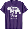 Mens Funny Appa Bear Father's Day Shirt T-Shirt - Purple