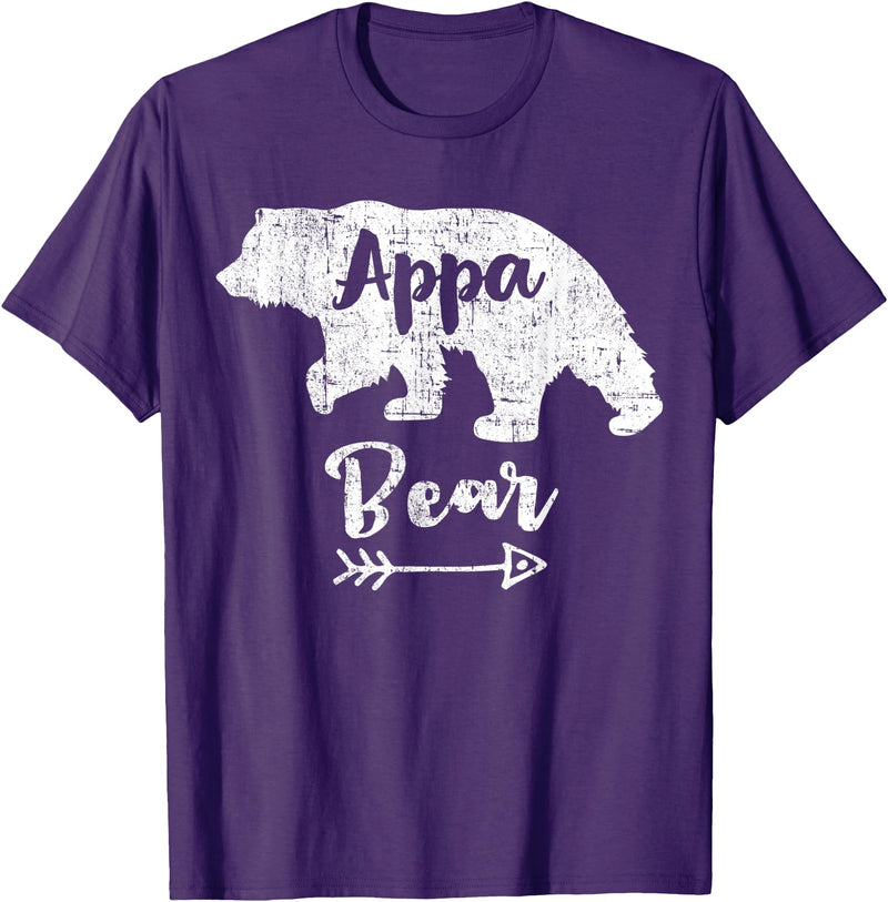 Mens Funny Appa Bear Father's Day Shirt T-Shirt - Purple