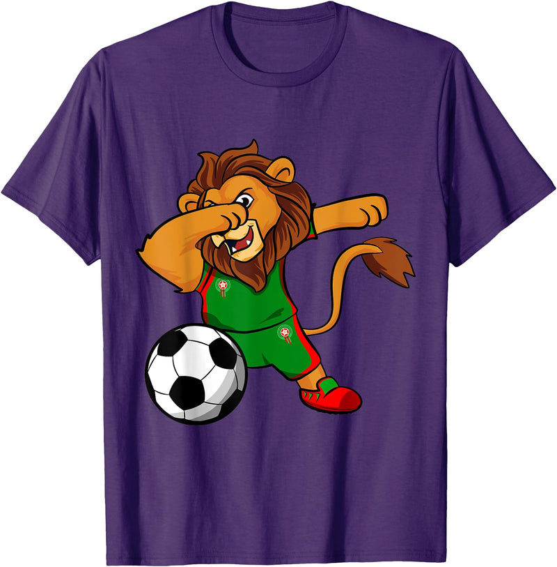 Lovers Maroc Berber culture Morocco Royal Lion for moroccan football lovers T-Shirt - Purple