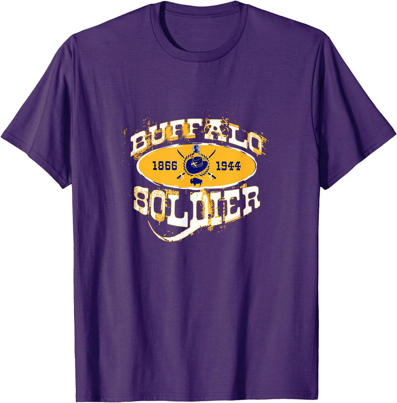 Historically Tee Buffalo Soldier T-Shirt - Purple