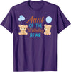 Family Birthday Bear Gifts Aunt of The Birthday Boy Bear 1st Birthday Party Boy T-Shirt - Purple