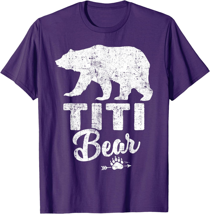 Titi Bear Fathers Day T-Shirt Mens Funny Titi Bear Father's Day Shirt T-Shirt - Purple