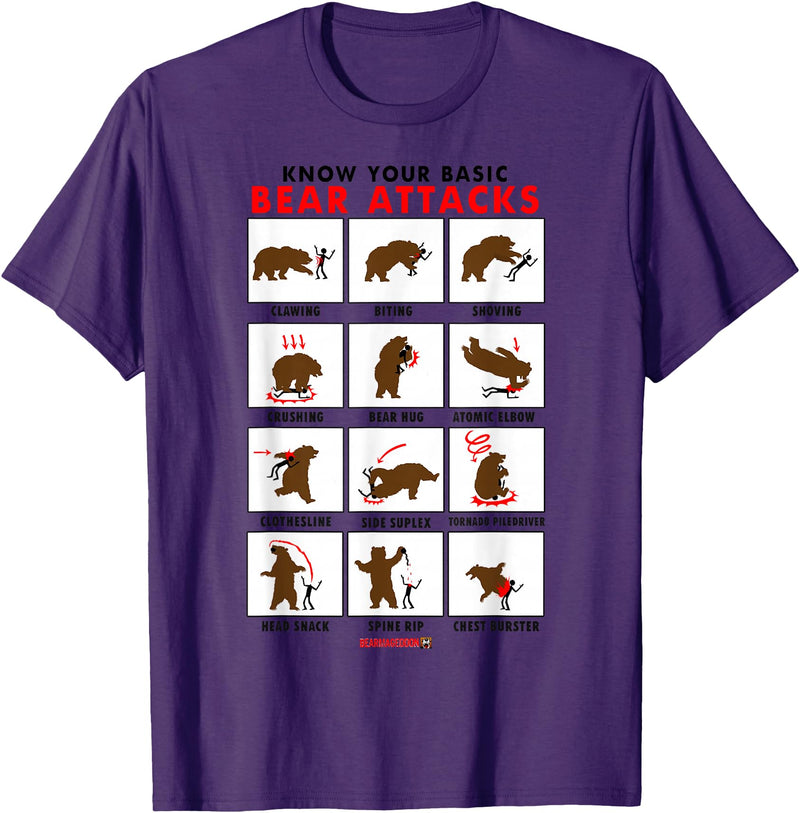 Bearmageddon Basic Bear Attacks Shirt T-Shirt - Purple