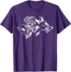 Wilder Löwe und Wolf von FT Designs Wild Lion and Wolf T-Shirt - Purple