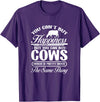 Cow Farm Animals Gifts and Apparel Cow You Can't Buy Happiness But You Can Buy A Cows Farmer T-Shirt - Purple