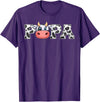 ETHRLO cow im one birthday decorations Shirts Papa Cow Print Cowboy Animal Pattern Farmer Cow Father Papa T-Shirt - Purple