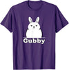 Gubby Rabbit Anime Funny Character Cute Grumpy Bunny T-Shirt in Purple