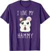 I Love My Hammy T Shirt for Hamster Lovers T-Shirt - Purple