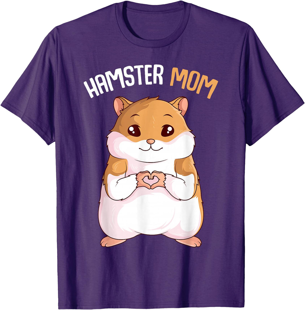 Women's Hamster Mom Hammy Girls T-Shirt - Purple