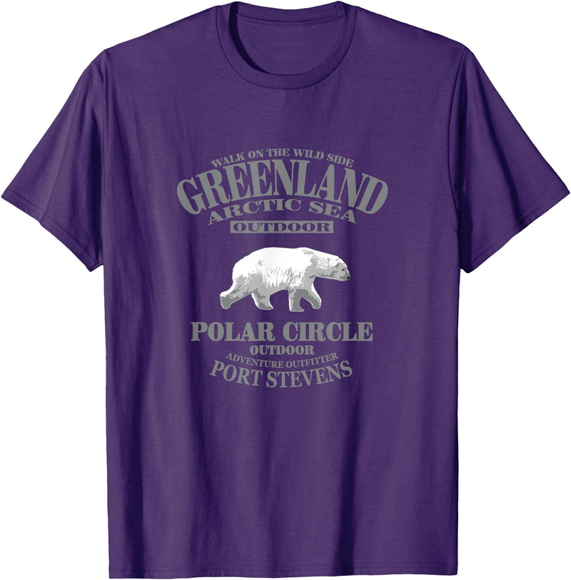Port Stevens P.S.75 Design Greenland Polar Bear T-Shirt - Purple